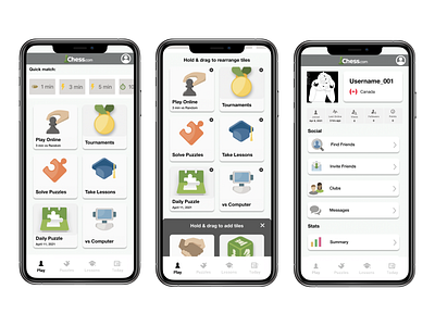 Chess.com Redesign figma figmadesign mobile app ui ux ux exercise