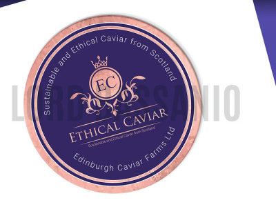 Vintage Lid Design for Ethical Caviar Scotland adobe illustrator design logo vector