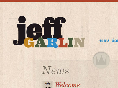 Jeff Garlin Website comedy design type website wood