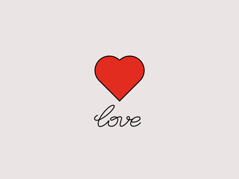 Love gif motion graphic