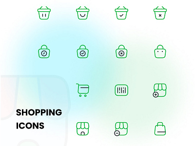 Shopping Icon app branding design logo typography ui ux vector