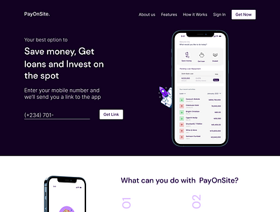 Landing Page fintech fintech app landing page landingpage design ui