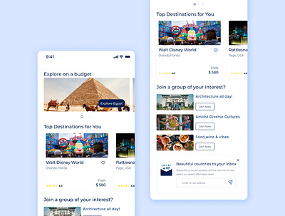 Travel App mobileapp travel ui uiux