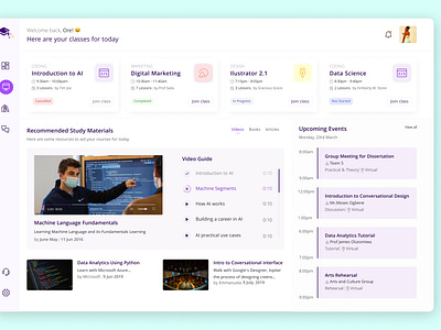 E-learning Platform Screen Design