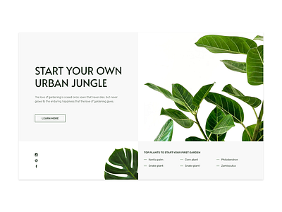 Landing page for the Floral business