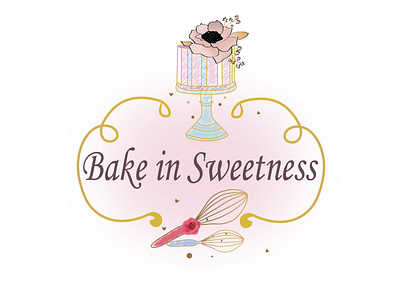 Logo Design (Bake in sweet) cake logo cake shop creative logo design logo logo logo design