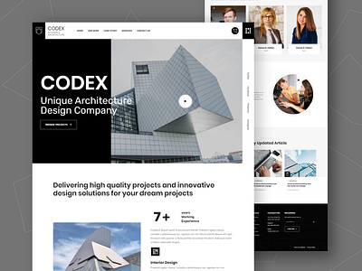 Landing Page of Architect Company branding design landing page design landingpage ui ux webdesign website website design