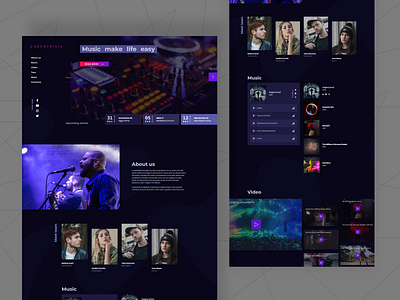 Music Theme Landing Page