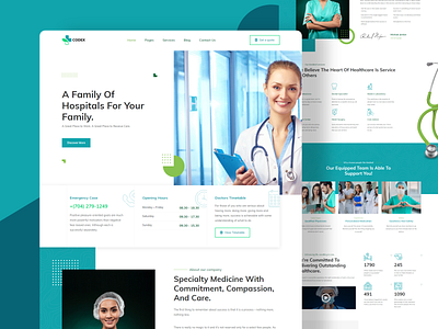 Hospital & Doctor Webflow Template design doctor appointment doctors app e commerce landing page design landingpage ui web design website