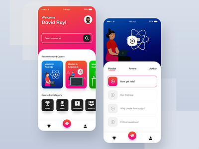 Elearning Ui App E Learning App Ux/ui Design