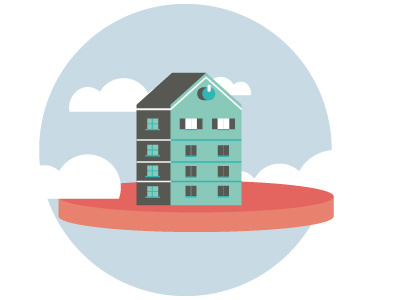 House house illustration illustrator sky vector volume