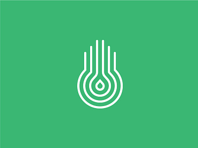 Idrolab design drop green grow hydroponic identity illustrator logo minimal