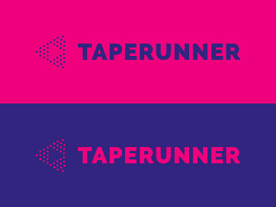 Taperunner logo brand design dots identity logo mark minimal music negative space play social video