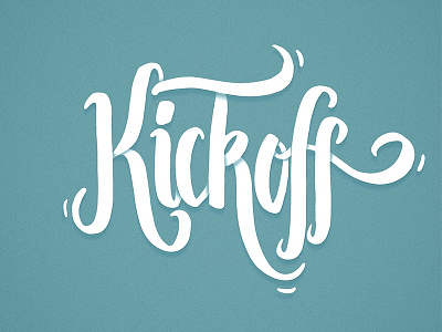 Kickoff hand lettering handdrawn kickoff typography