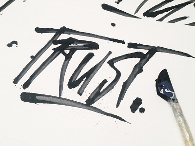 Trust with a cola pen cola pen hand lettering handwritten trust