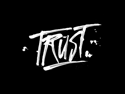 Trust with a cola pen - Inverted cola pen hand lettering handwritten inverted trust