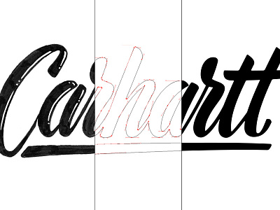Carhartt carhartt hand lettering logo process