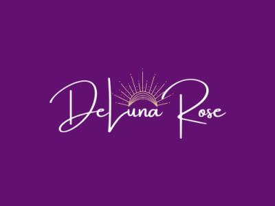 DeLuna Rose Logo branding cosmic jewellery logo logo design moon typography