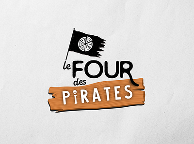 Le Four des pirates branding design icon illustration illustrator logo minimal pirate pizza pizza logo typography vector