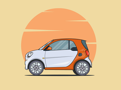 Mini car illustration design art as graphical design flat flat and outline illustration flat design flat illustration graphic design illustration logo tutorial