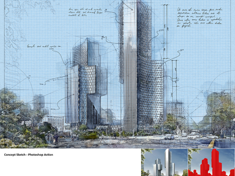 Architectural Concept Sketch 3d Illustration Stock Illustration 752882299 |  Shutterstock