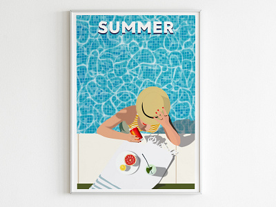 Poster Summer vectoriel