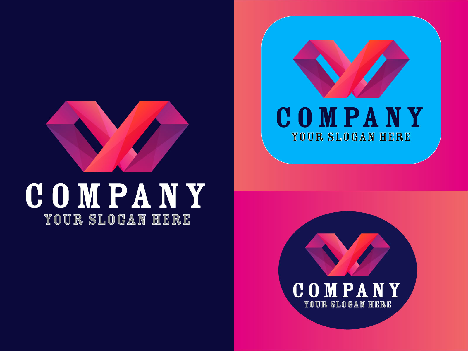 geometric-shapes-logo by MD Yeasin on Dribbble