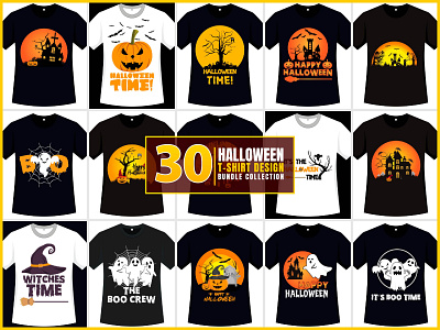 Halloween T-Shirt Design Bundle