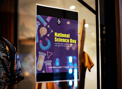 national science day design icon illustration poster vector