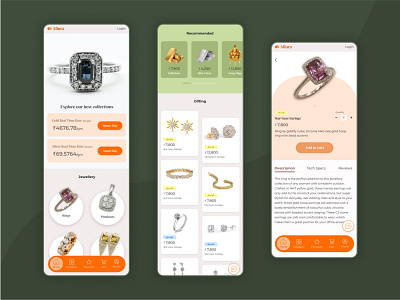 Jewellery App interface