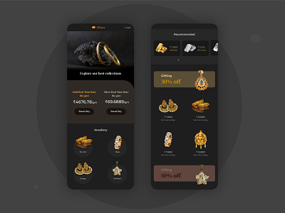 Dark mode: Jewellery App