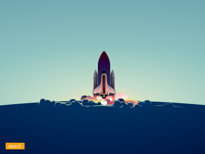 Image #3 freebie illustration launch rocket sketch