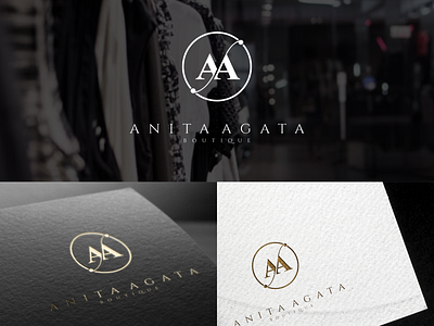 A.A ANITA AGATA MONOGRAM 3d animation branding graphic design logo motion graphics ui