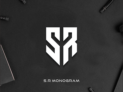 S.R. MONOGRAM 3d animation branding graphic design logo motion graphics ui