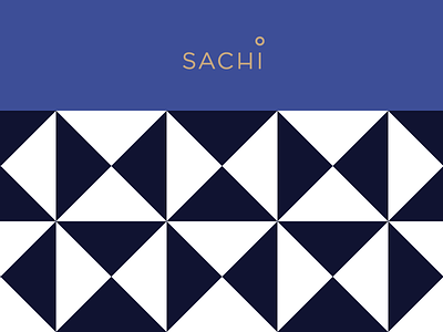 Sachi Pattern chalk navy pattern triangle