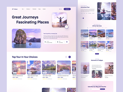 Traligoo - Travel Agency Website 👓 colorful color gentle graphic design modern playful color travel travel agency travel website ui user interface website