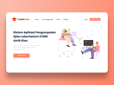 E- Learn STMIK - Web Design and Web Development dutormasi homepage learn learning platform web design web development website