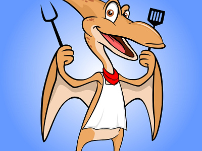 pterodactyl design illustration mascot design