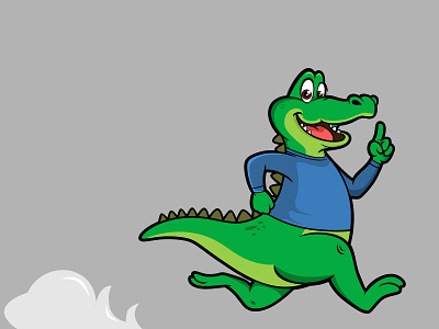 Aligator Mascot (running) character designs drawing illustration