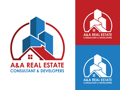 A&A Real Estate Consultant & Developers branding design flat graphic design hmmurtazaofficial hmo illustration illustrator logo type typography vector