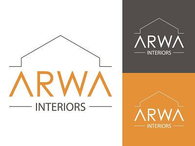 Arwa Interiors branding design flat graphic design hmmurtazaofficial hmo illustration illustrator logo type typography vector