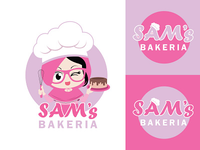 Sam's Bakeria branding design flat graphic design hmmurtazaofficial hmo illustration illustrator logo type typography vector