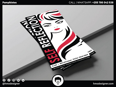 Pamphlets: Self Reflection 3d animation beauty black branding design flat graphic design illustration illustrator logo motion graphics pamphetes parlour red reflection self ui ux vector