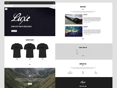 Luxe ecommerce webdesign