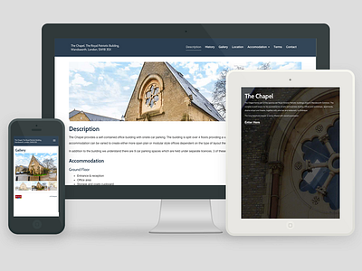 The Chapel blue chapel clean design development minimal ui ux web website