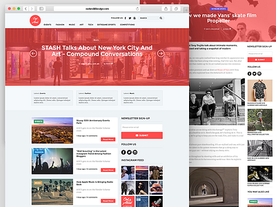 Online Magazine [WIP] design magazine online red web