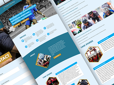 Sports Technology blue gold green sports technology webdesign