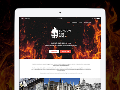 London Fire Walk design fire london parallax red walk web website