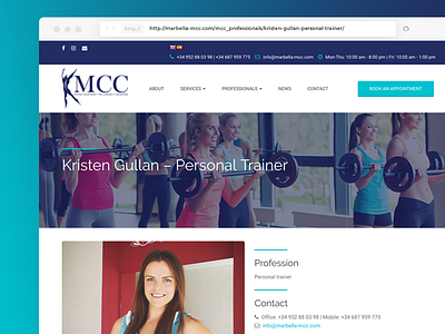 Fitness | Personal Trainer Website blue fitness green healthy personal trainer webdesign website