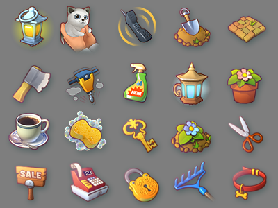 Icons from a new free2play game by Playrix